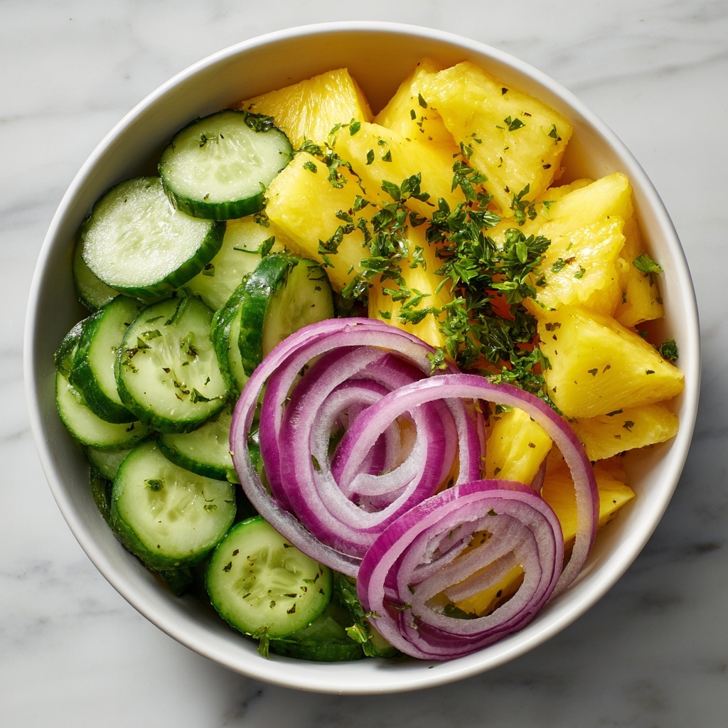 Zesty Pineapple Cucumber Salad for Refreshing Summer Bliss Recipe - Recipe Image