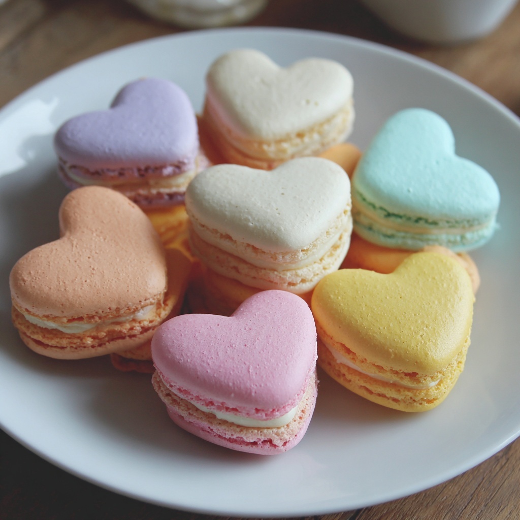 Heart-Shaped Macarons Recipe - Recipe Image