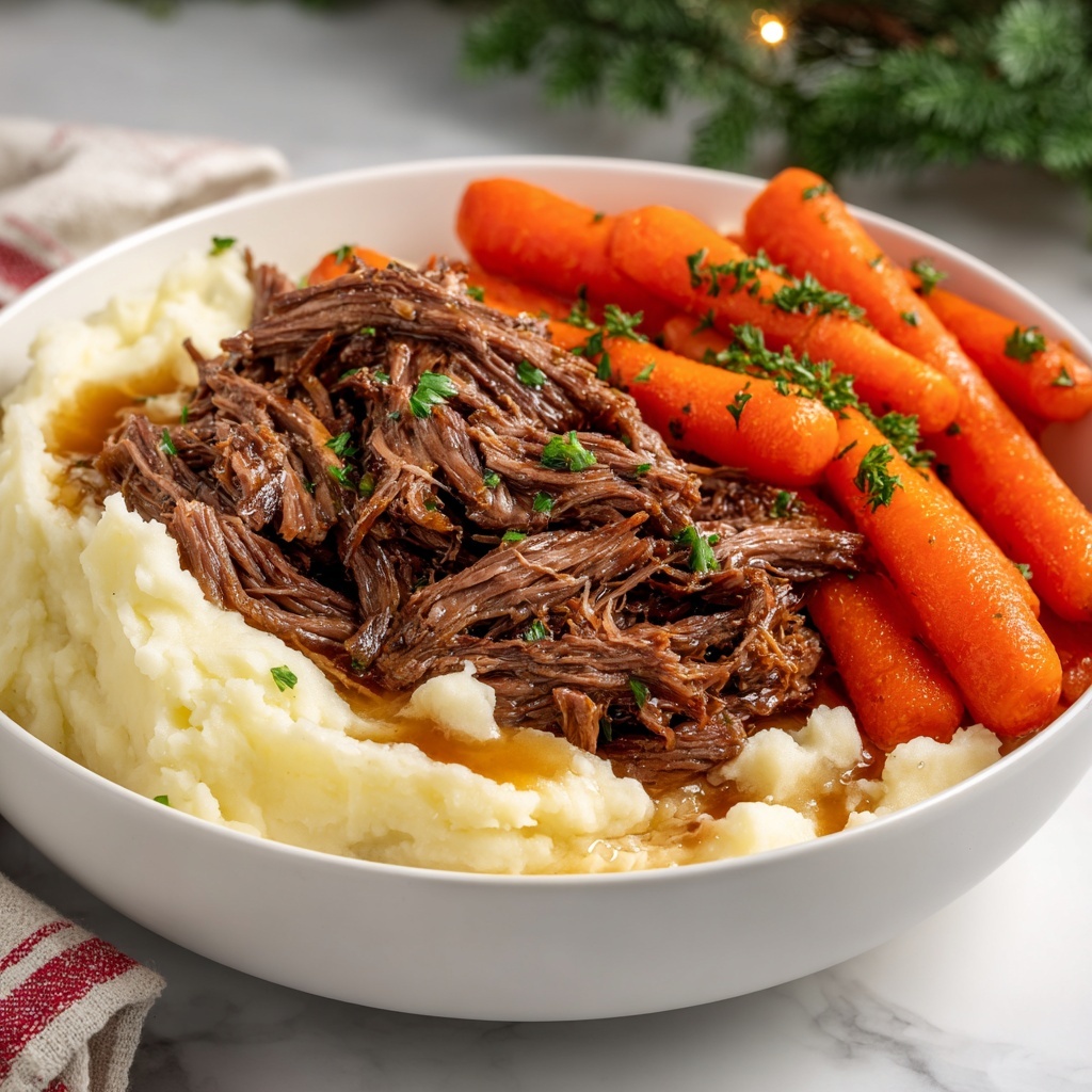Slow Cooker Garlic Herb Pot Roast Recipe - Recipe Image