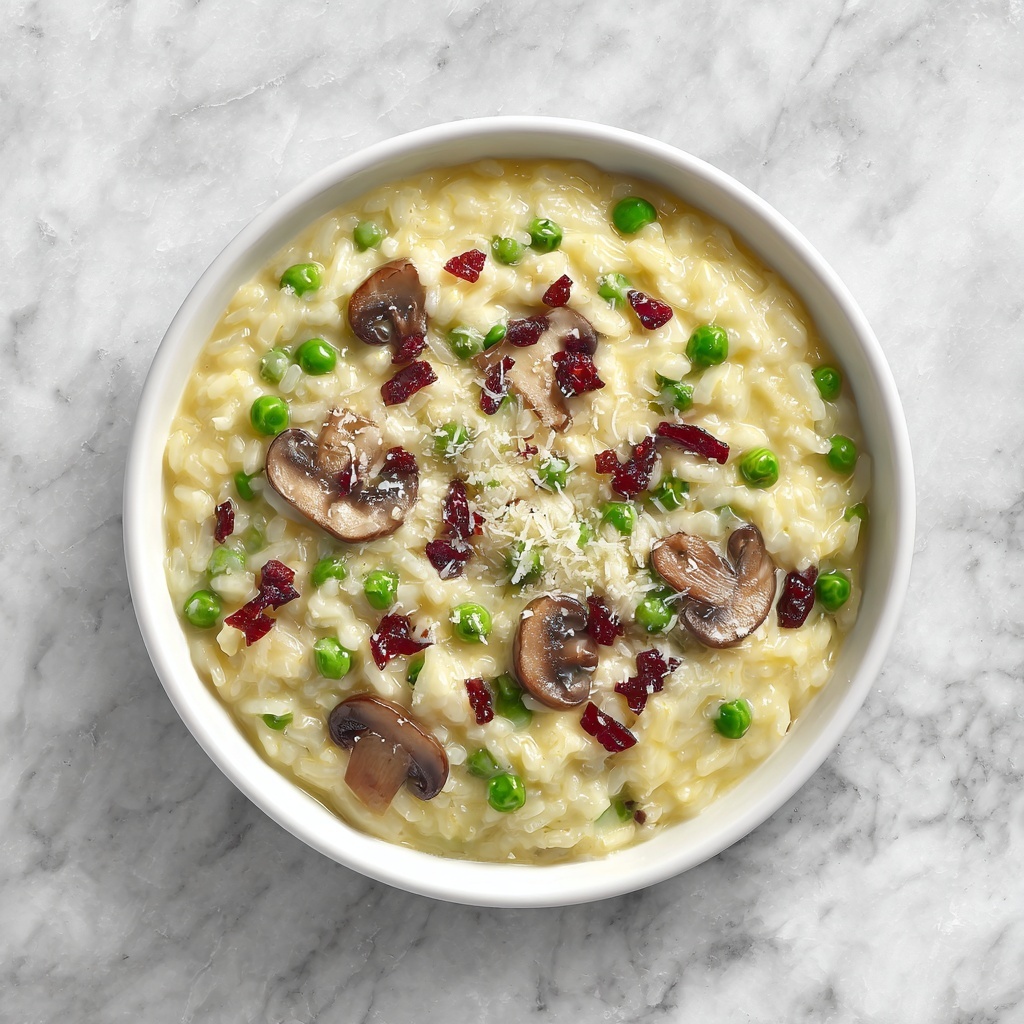 Mushroom and Pea Risotto Recipe - Recipe Image