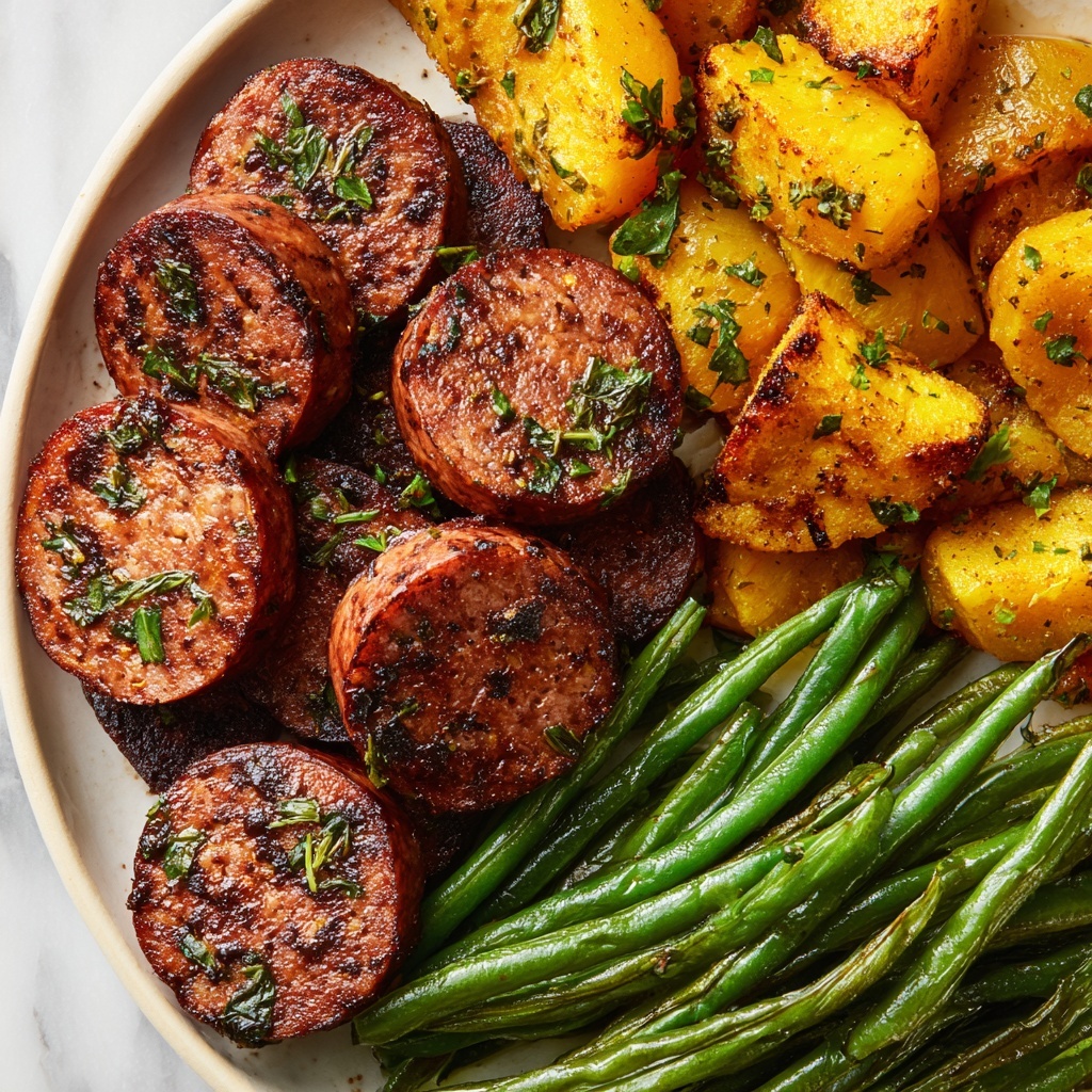 Air Fryer Sausage with Vegetables Recipe - Recipe Image