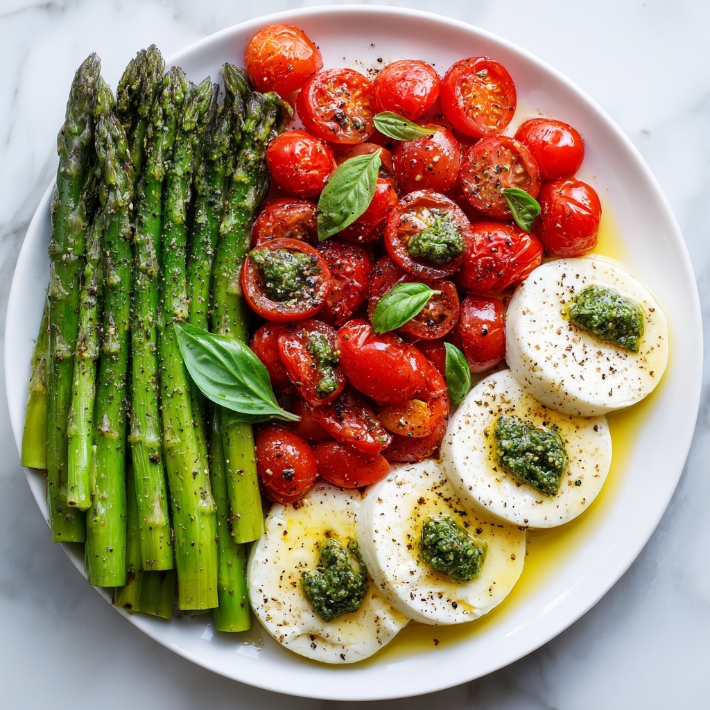 Caprese Roasted Asparagus Recipe - Recipe Image