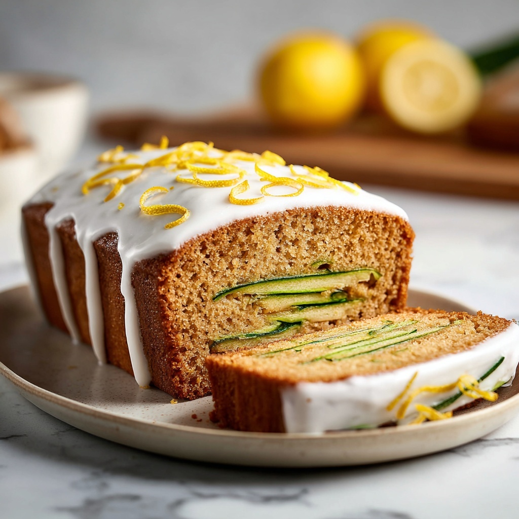 Lemon Yogurt Zucchini Bread with Lemon Glaze Recipe - Recipe Image