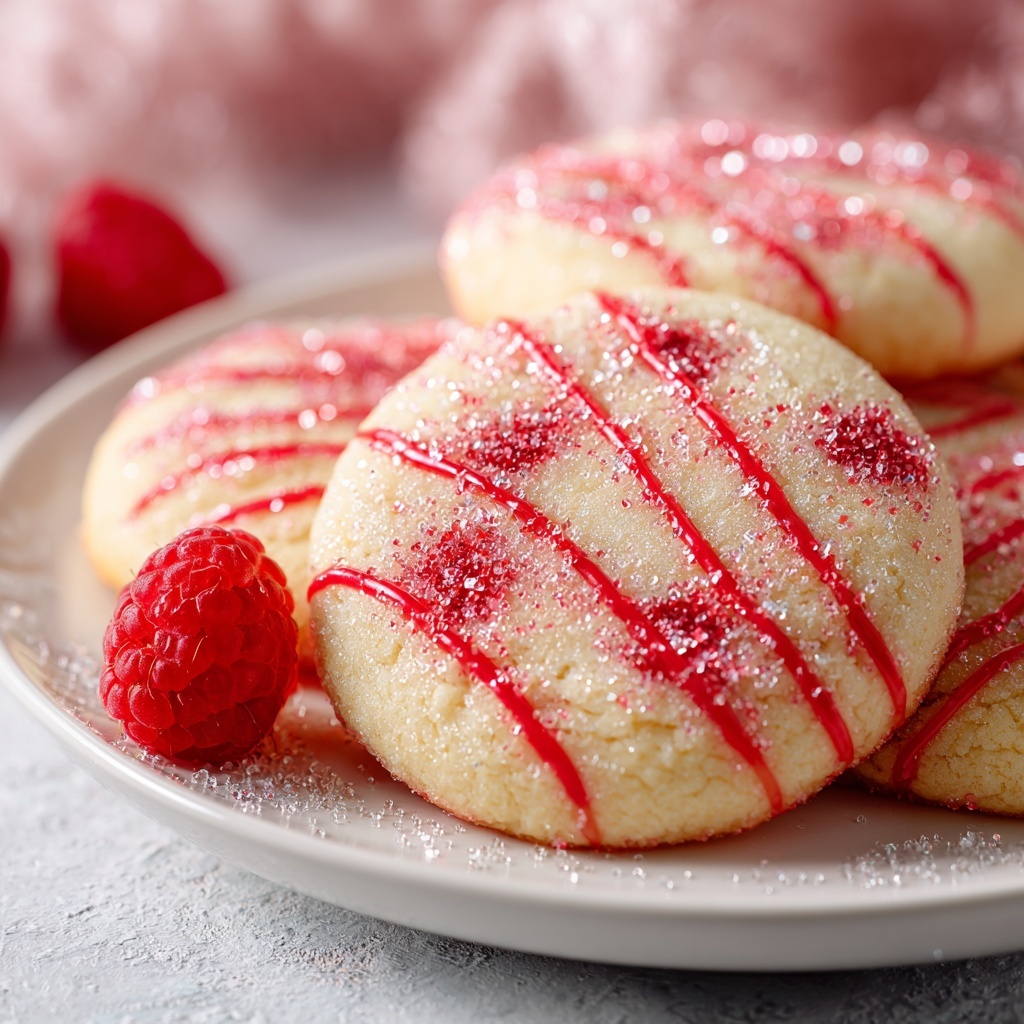 Raspberry Sugar Cookies with Chocolate Drizzle Recipe - Recipe Image