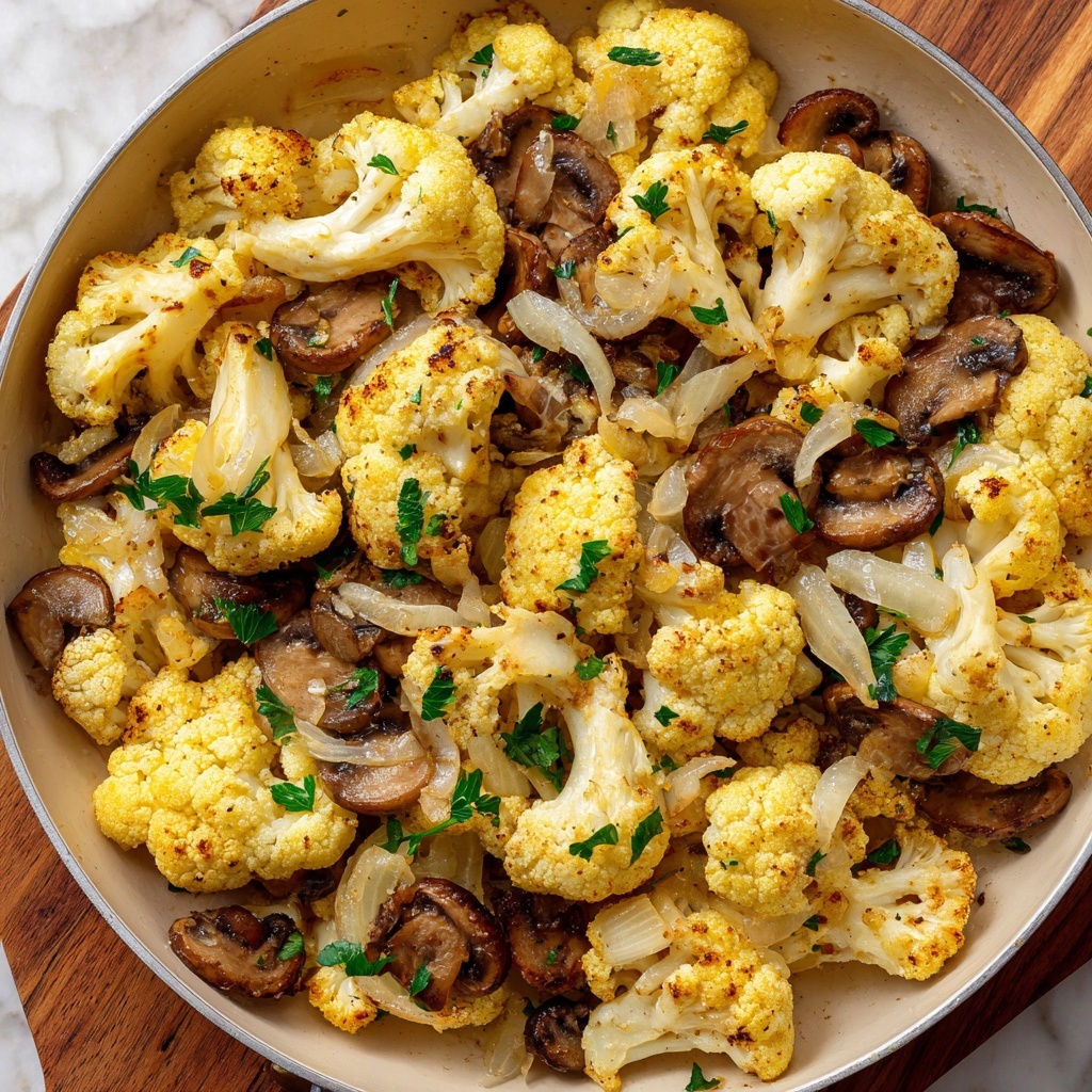 Garlic Cauliflower Mushroom Skillet: 5 Savory Minutes to Bliss Recipe - Recipe Image