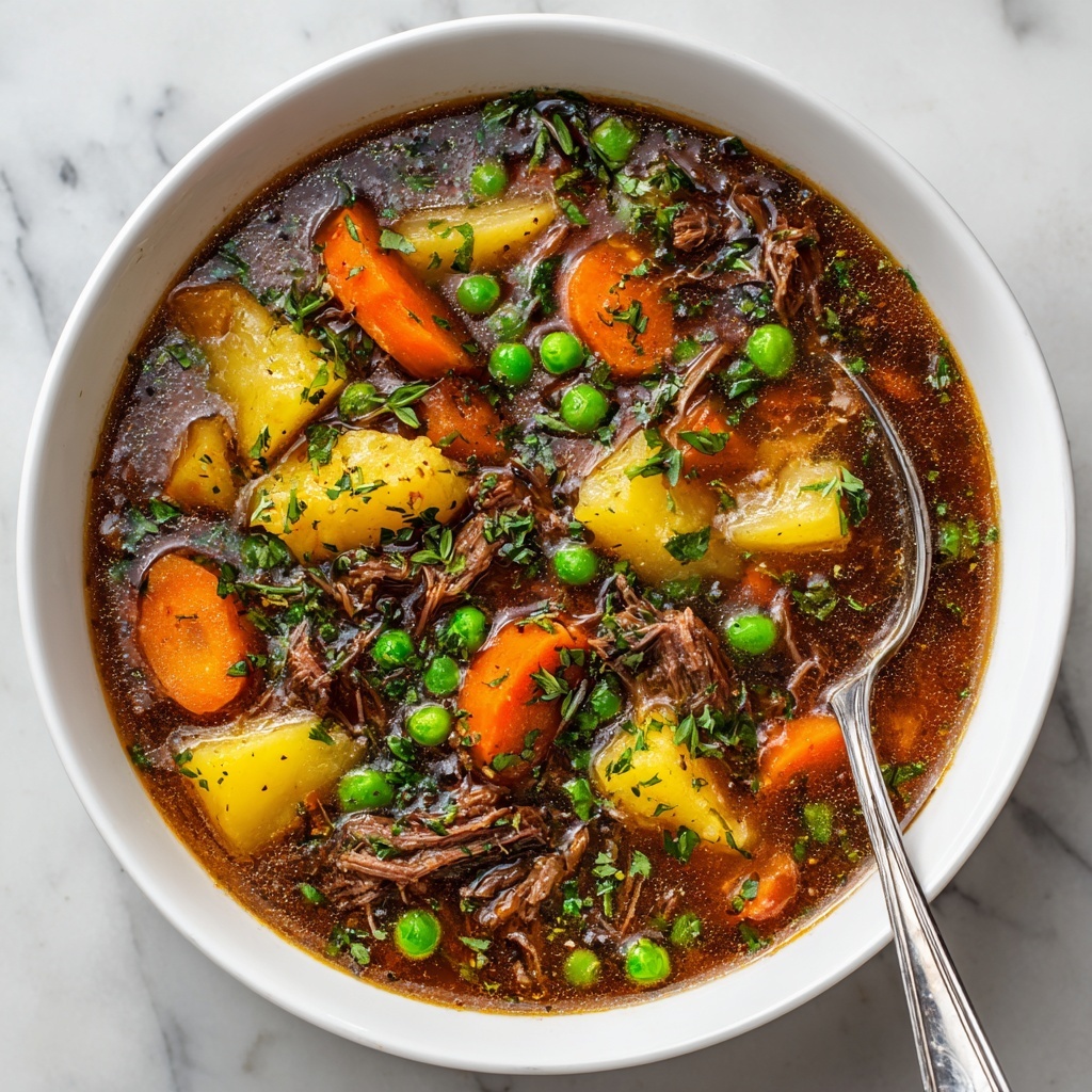 Comforting Old-Fashioned Vegetable Beef Soup for Cozy Nights Recipe - Recipe Image