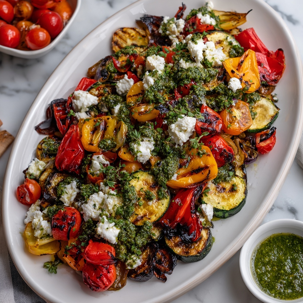 Summer Roasted Vegetable and Farro Salad with Chimichurri Dressing Recipe - Recipe Image