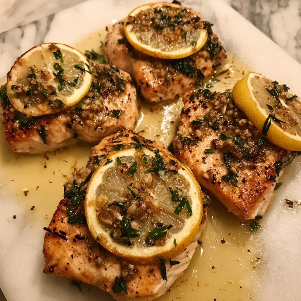 Broiled Cod with Lemon Butter Garlic Sauce Recipe - Recipe Image