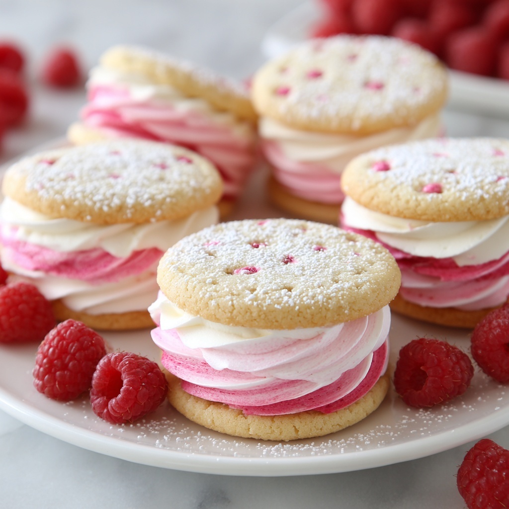 Raspberry Cream Sandwich Cookies Recipe - Recipe Image