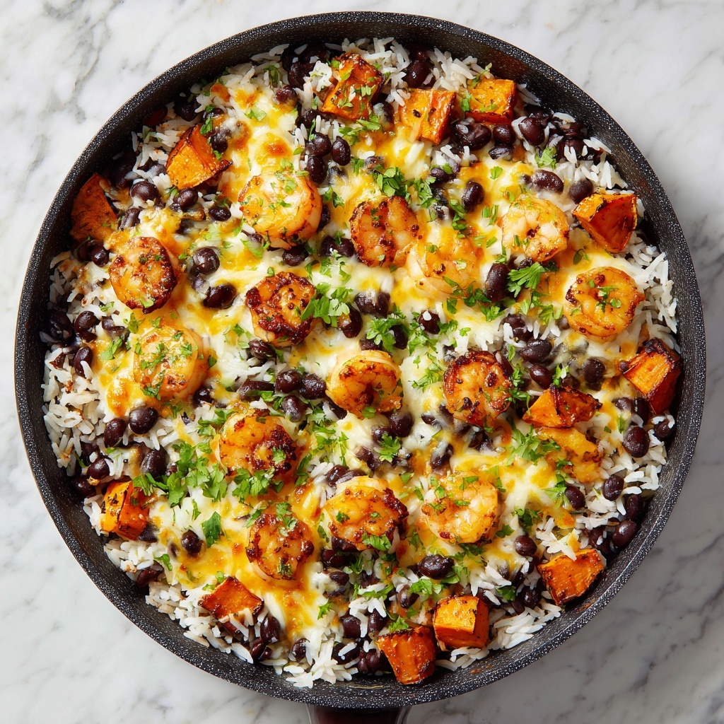 Southwest Black Bean Skillet with Sweet Potatoes and Cheddar Recipe - Recipe Image