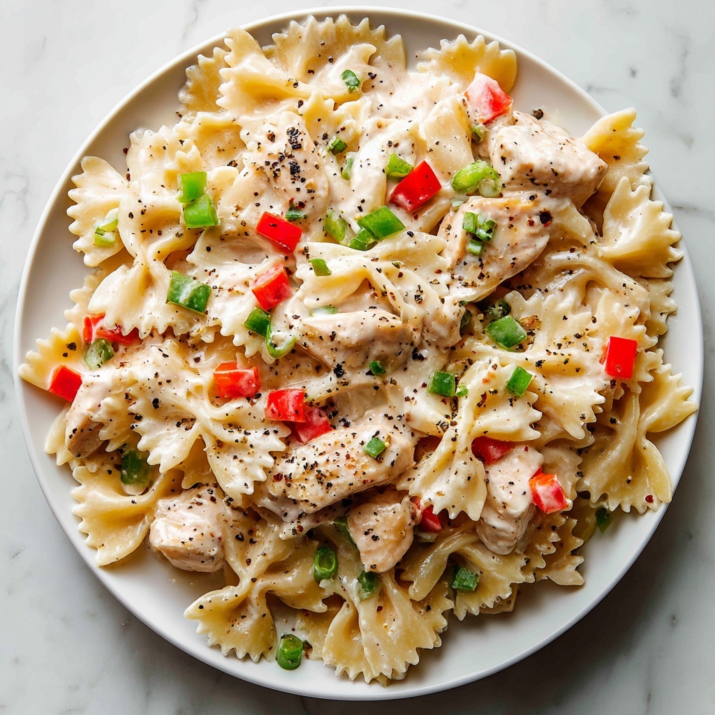 Colorful Chicken Alfredo Recipe - Recipe Image