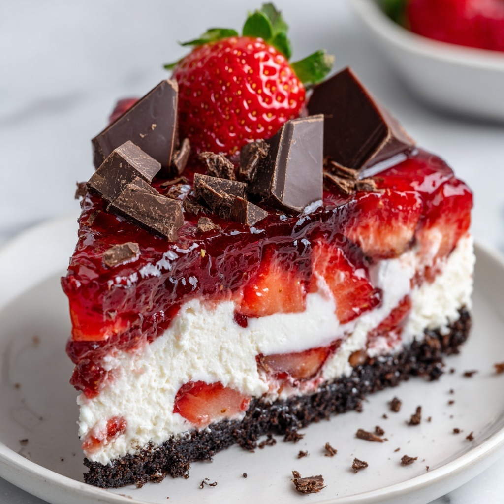 Chocolate Strawberry Swirl Cheesecake Recipe - Recipe Image
