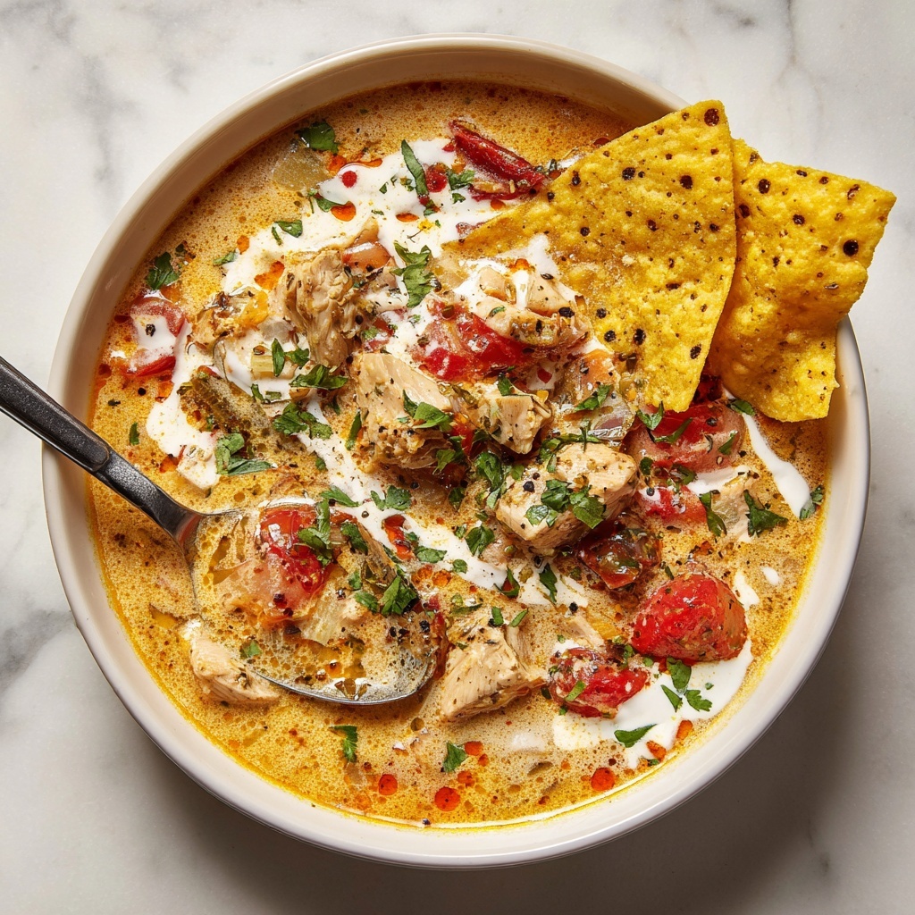 Creamy Chicken Tortilla Soup Recipe - Recipe Image