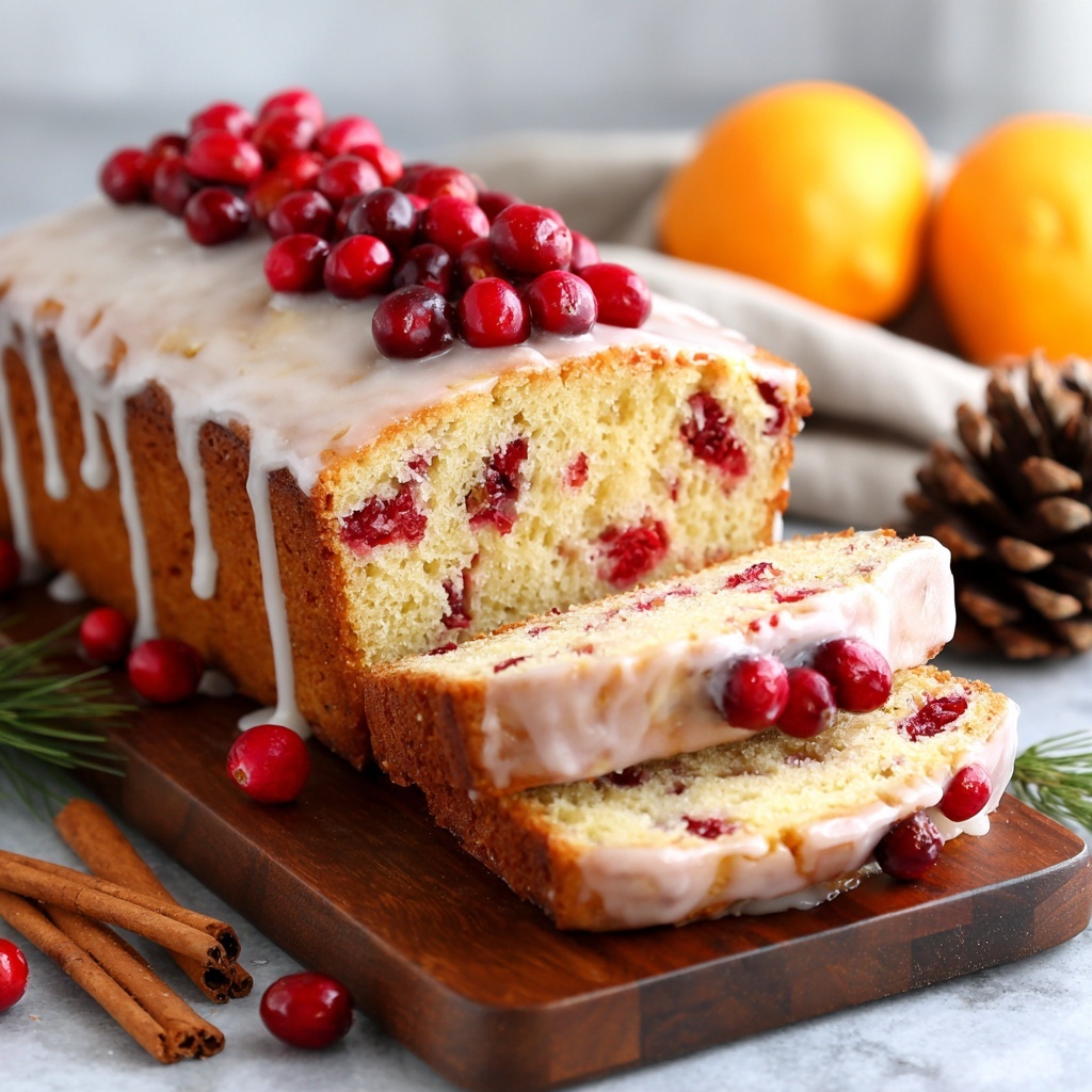Cranberry Orange Bread with Glaze Recipe - Recipe Image