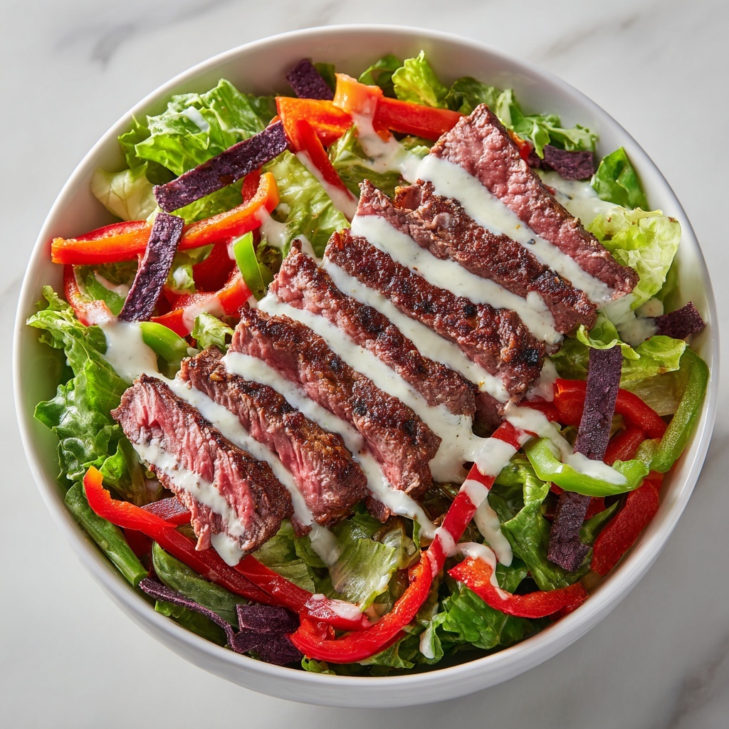 Steak Fajita Salad with Chipotle Ranch Dressing Recipe - Recipe Image