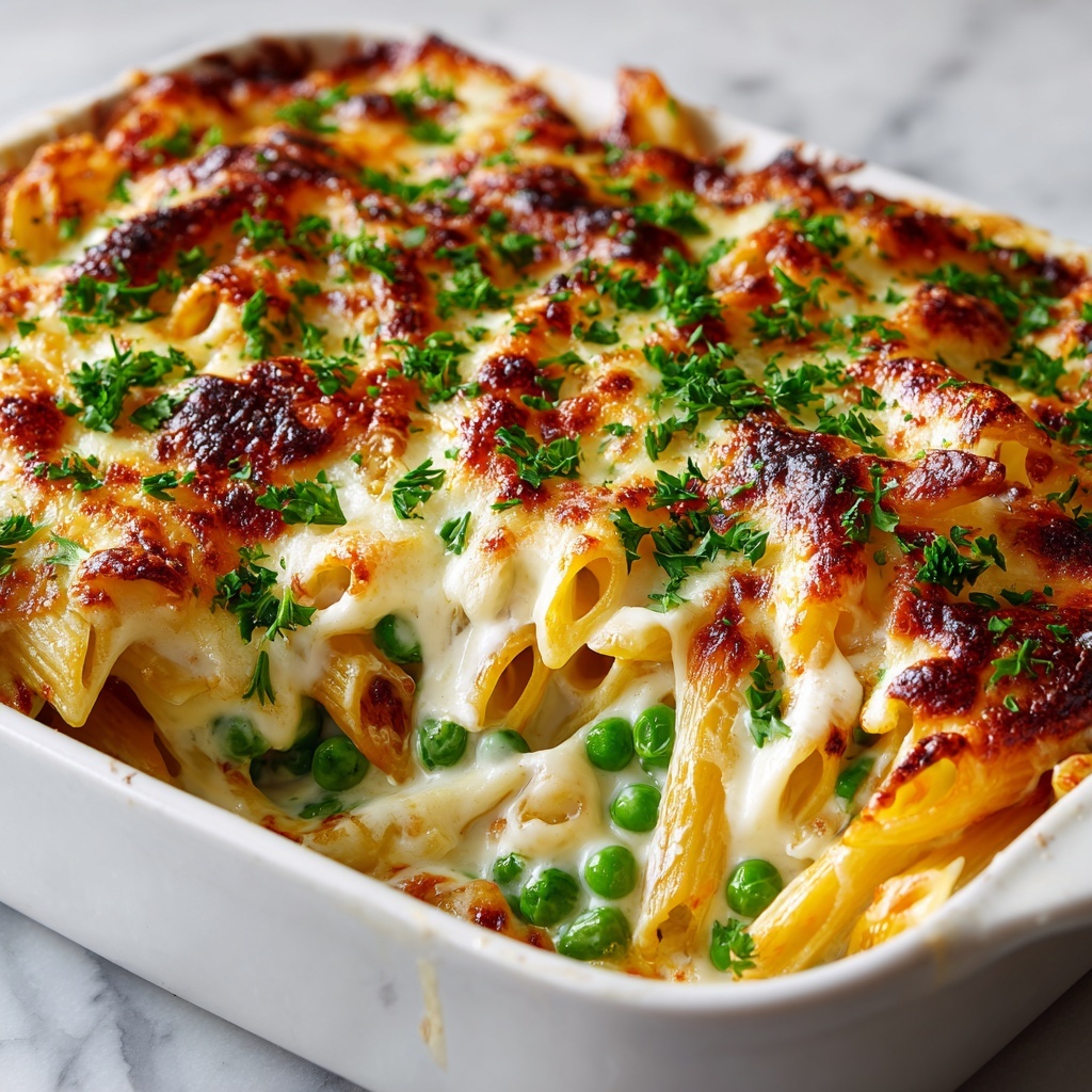 Creamy Chicken Alfredo Casserole Recipe - Recipe Image