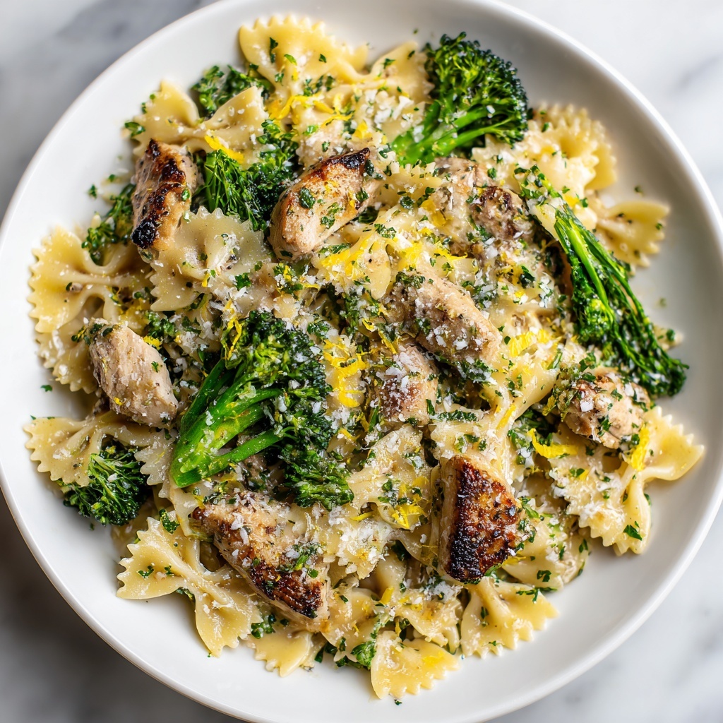 Cowboy Butter Lemon Bowtie Chicken with Broccoli Bliss Recipe - Recipe Image