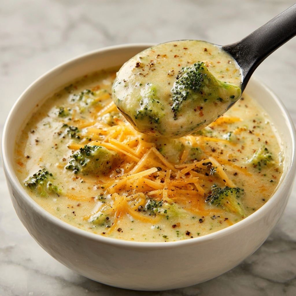 Creamy Broccoli Cheddar Soup Recipe - Recipe Image