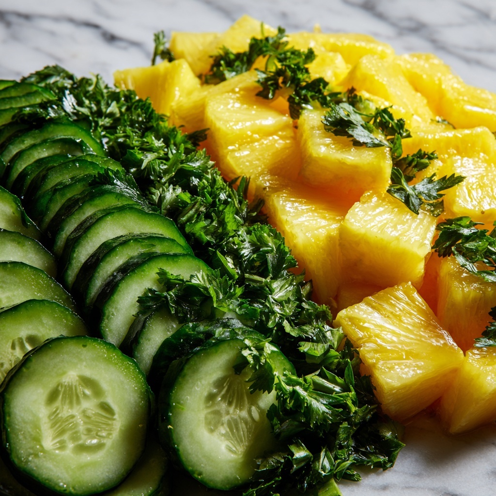 Light and Zesty Pineapple Cucumber Salad for Refreshing Snacking Recipe - Recipe Image
