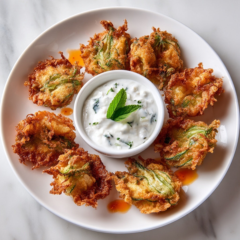 Ricotta & Herb Stuffed Zucchini Blossoms Recipe - Recipe Image