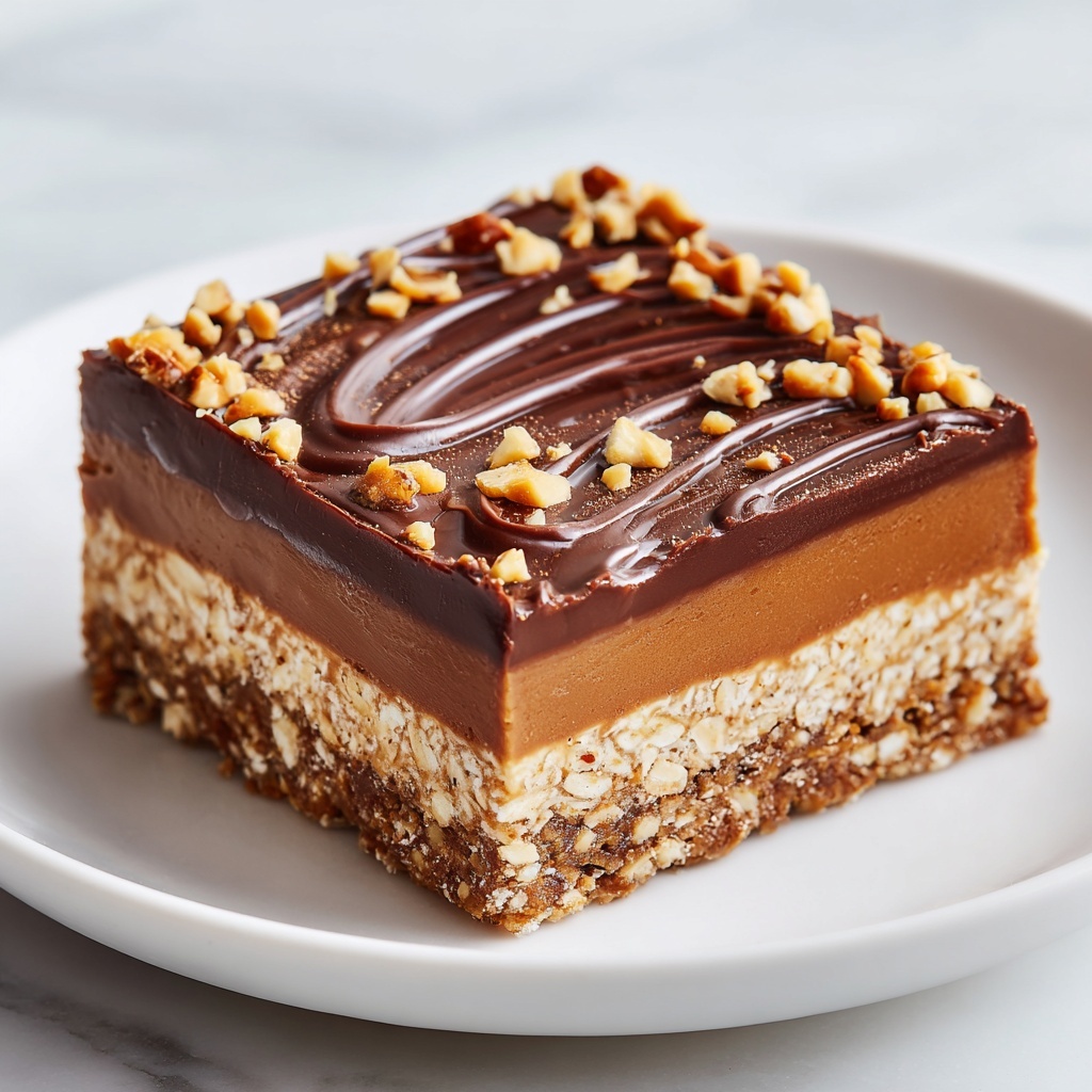 Best No-Bake Chocolate Oatmeal Bars Recipe - Recipe Image