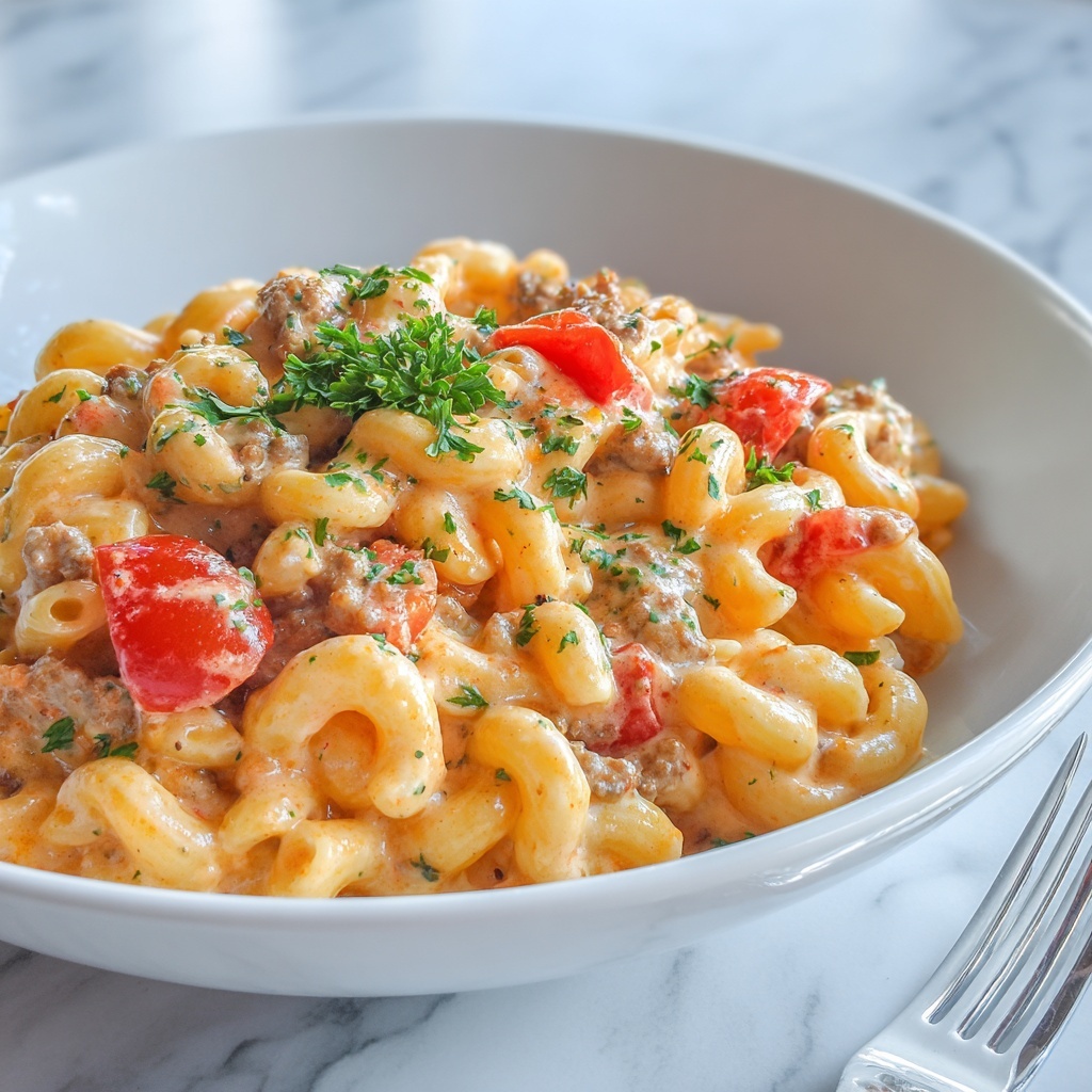 Taco Pasta Skillet: A Creamy One-Pan Weeknight Dinner Recipe - Recipe Image
