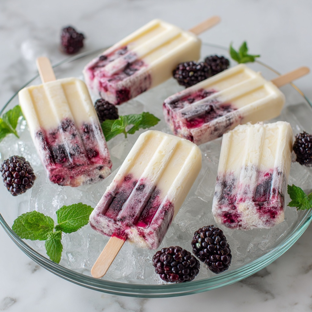 Creamy Blackberry, Pineapple and Coconut Swirl Ice Pops Recipe - Recipe Image