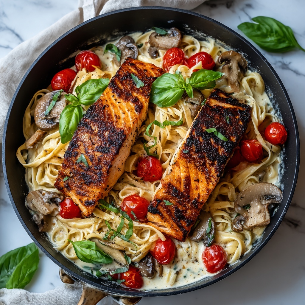 Tuscan Salmon Pasta Recipe - Recipe Image