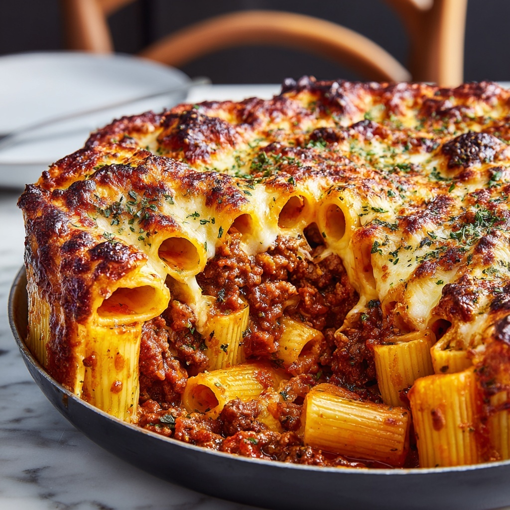 Baked Ziti with Ground Beef and Ricotta Recipe - Recipe Image