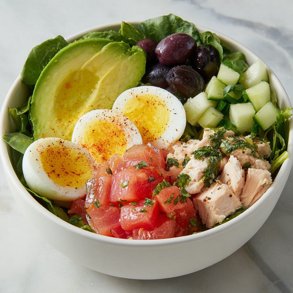 High-Protein Avocado Chicken Salad with Egg Recipe - Recipe Image