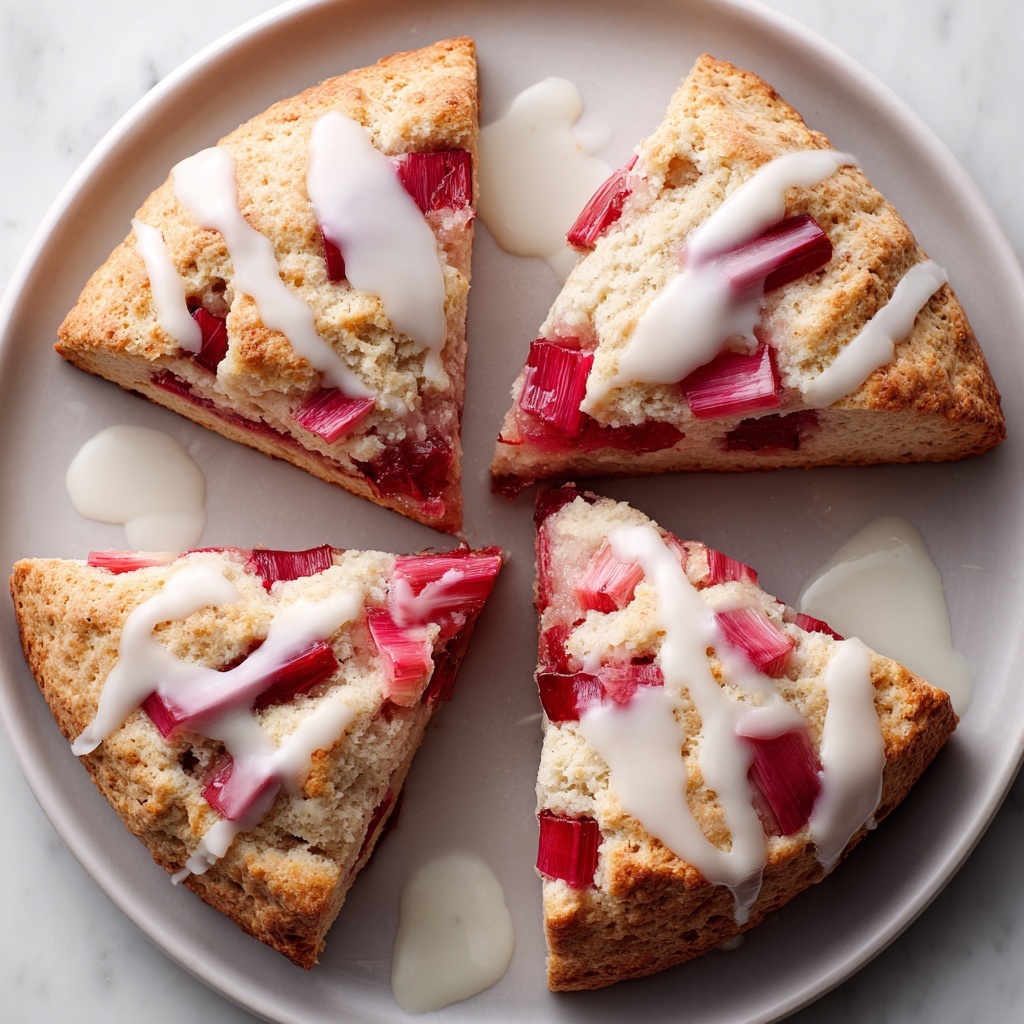 Rhubarb Scones with Lemon Drizzle Recipe - Recipe Image