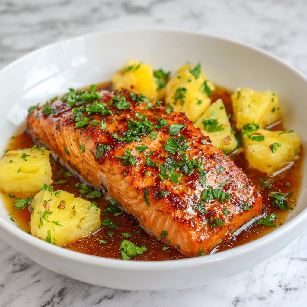 Delicious Pineapple Glazed Salmon for Tropical Flavor Lovers Recipe - Recipe Image