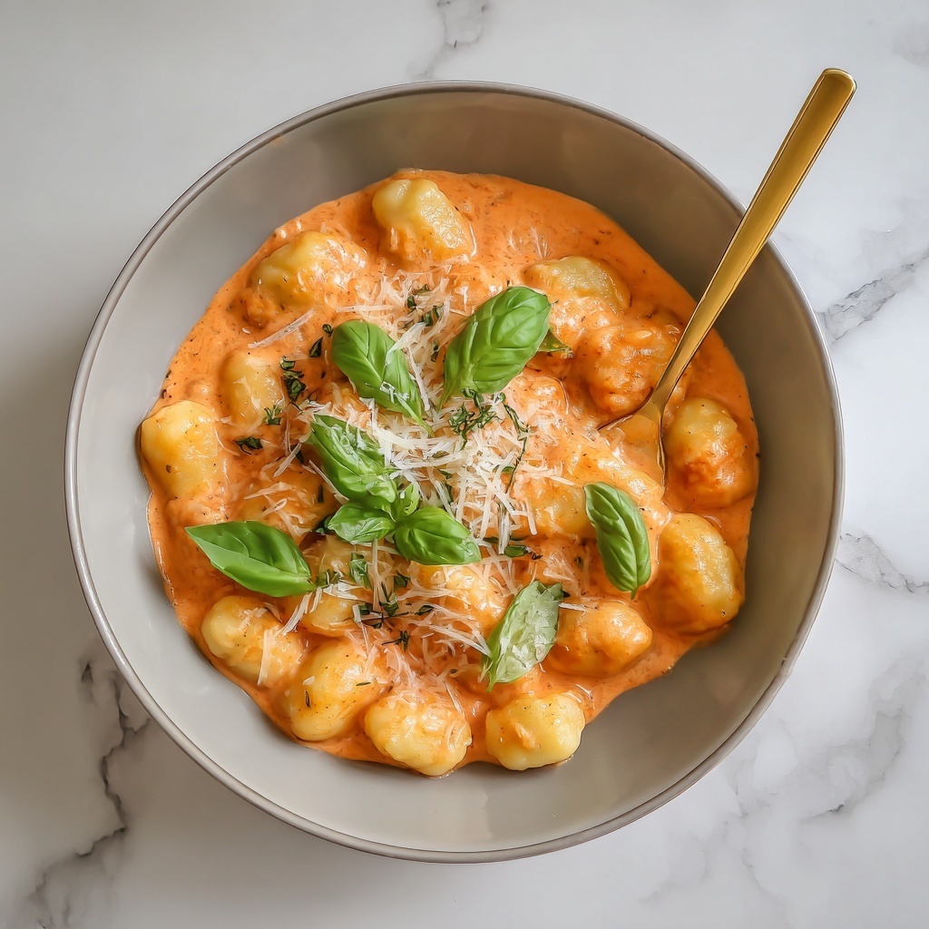 Creamy Chicken Gnocchi with Sun-Dried Tomato Pesto and Spinach Recipe - Recipe Image