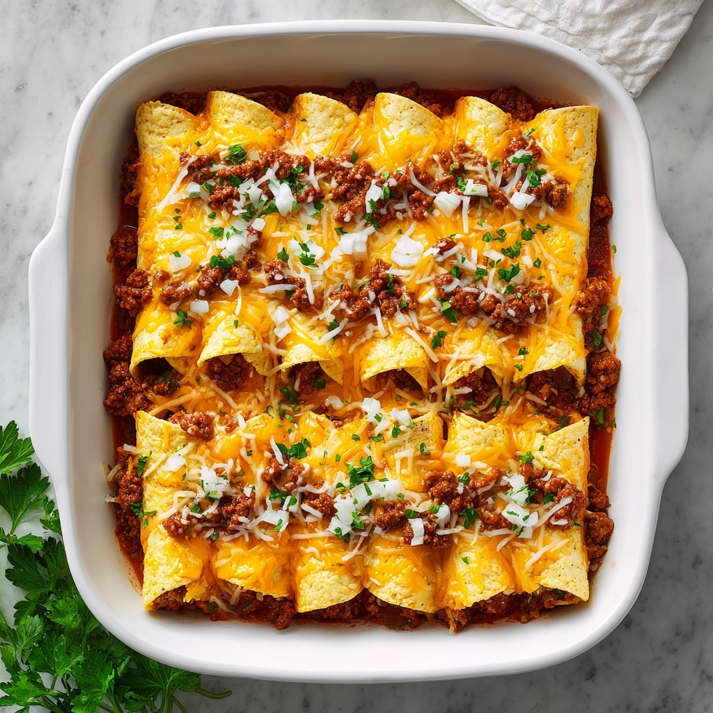 Breakfast Enchiladas with Sausage, Bacon, and Cheddar Recipe - Recipe Image