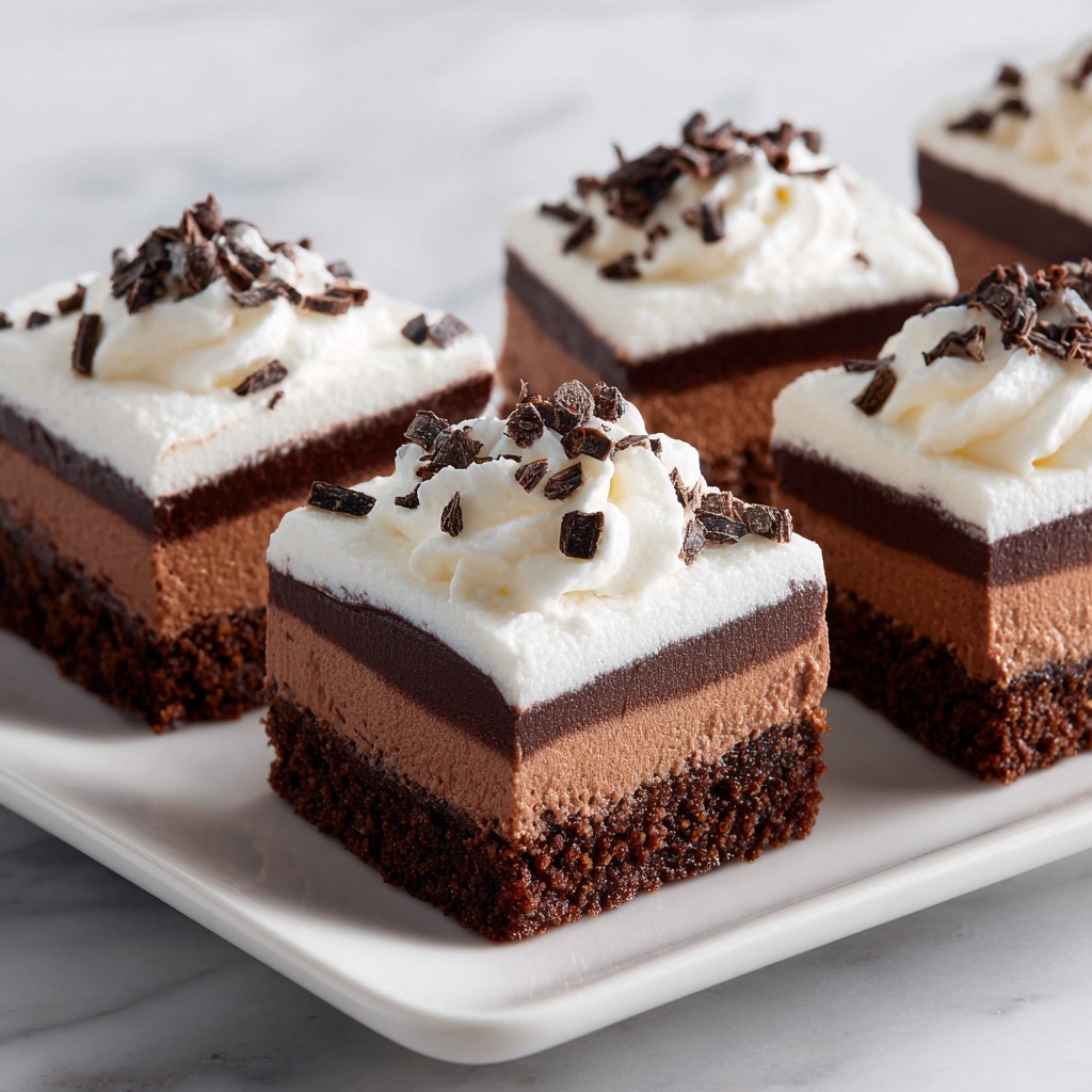No-Bake Chocolate Mousse Bars Recipe - Recipe Image