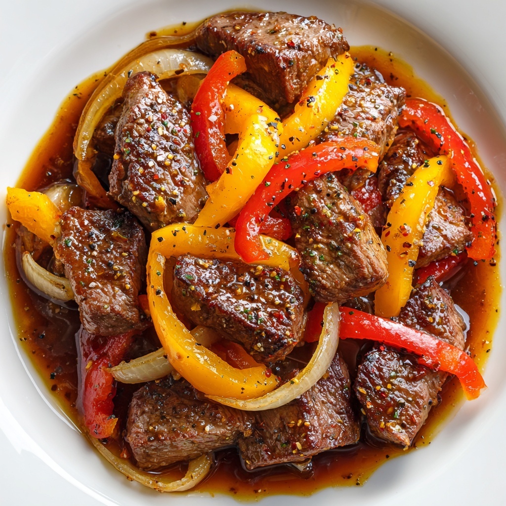 Slow Cooker Pepper Steak: 5 Easy Steps to Comfort Joy Recipe - Recipe Image