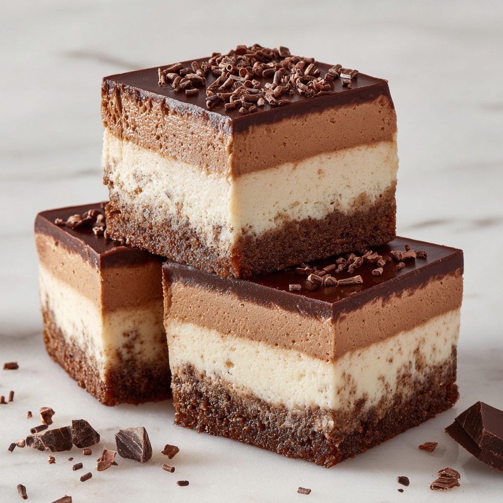 Chocolate Peanut Butter Cheesecake Bars Recipe - Recipe Image