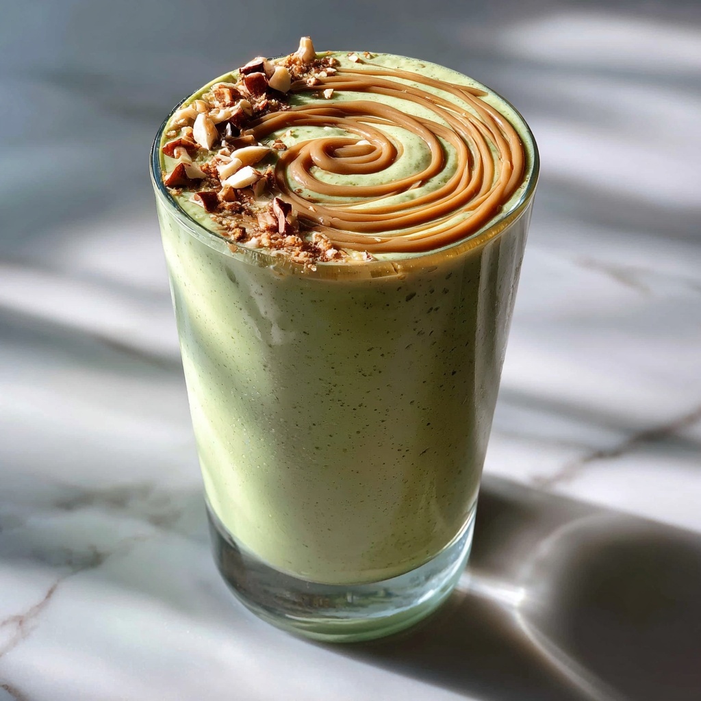 Creamy Spinach Protein Smoothie with Banana and Almond Milk Recipe - Recipe Image