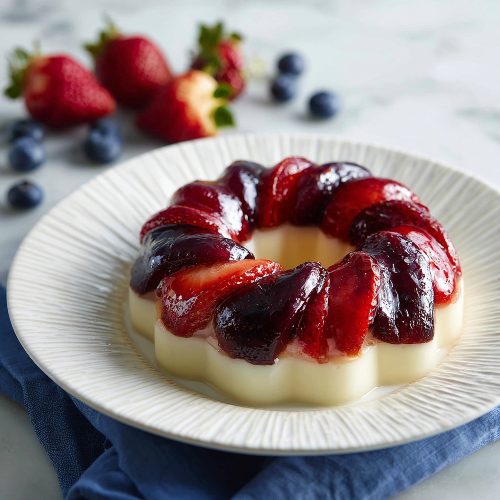 Low Carb Berry & Vanilla Jello Ring Recipe - Recipe Image