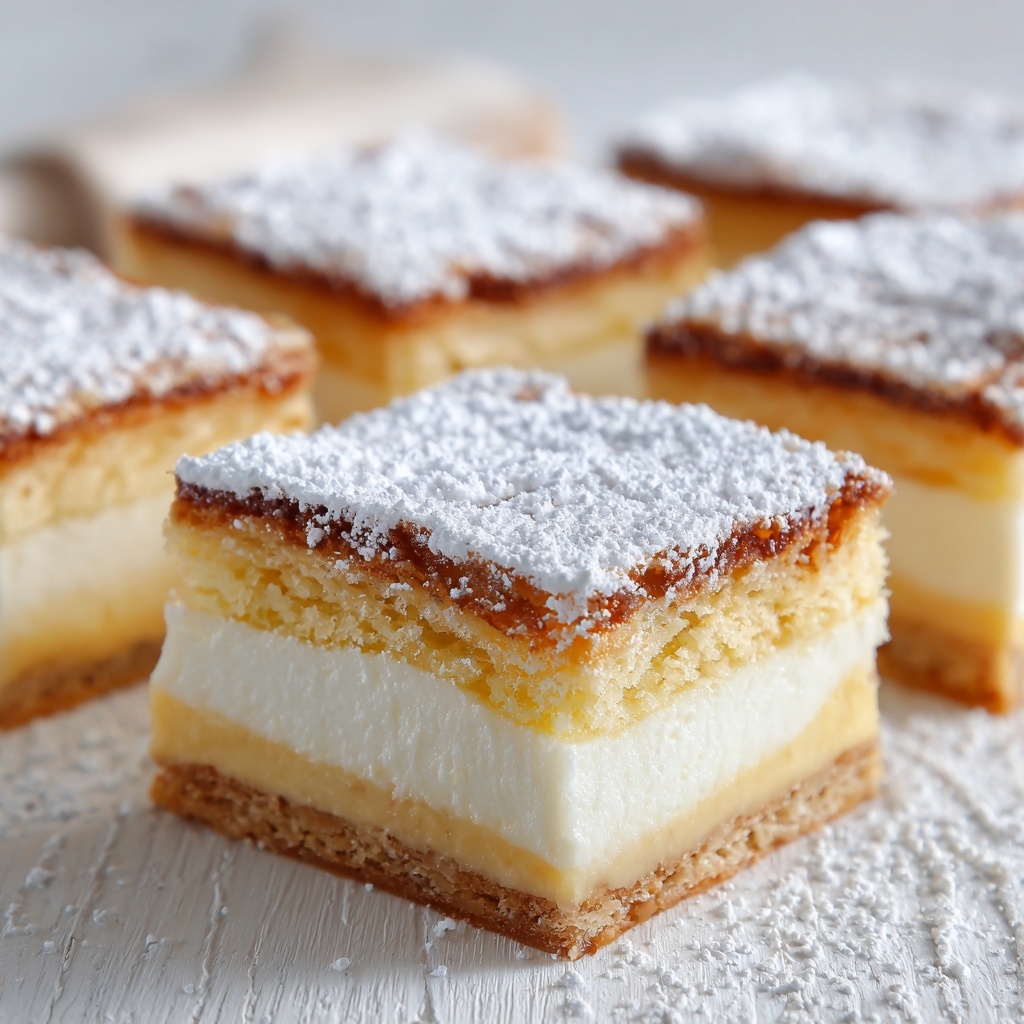 Vanilla Custard Cream Squares Recipe - Recipe Image