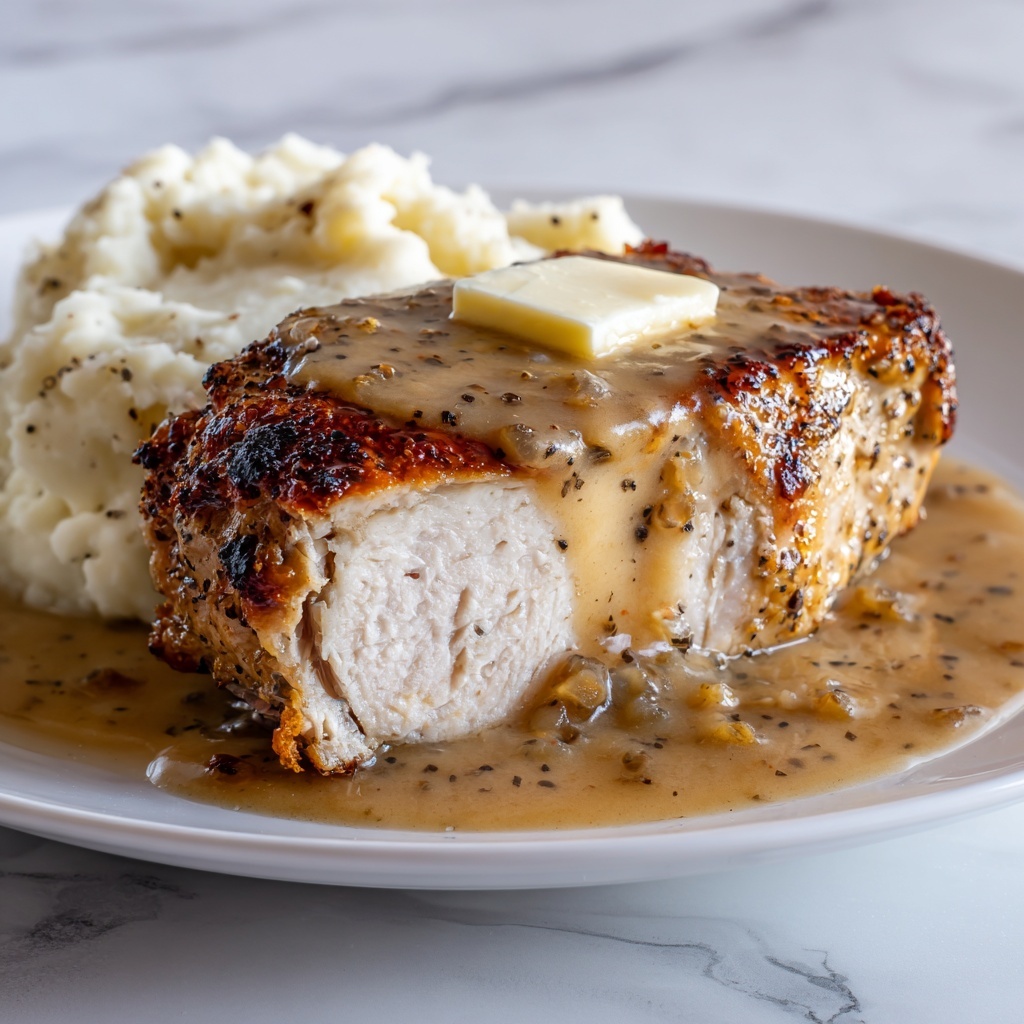 Chicken Garlic Gravy with Mashed Potatoes Recipe - Recipe Image