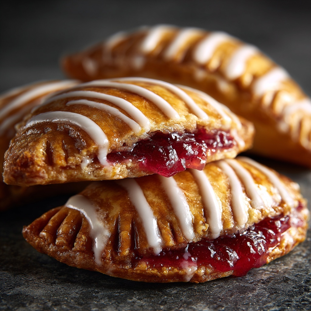 Cherry Turnovers with Cherry Pie Filling and Almond Glaze Recipe - Recipe Image