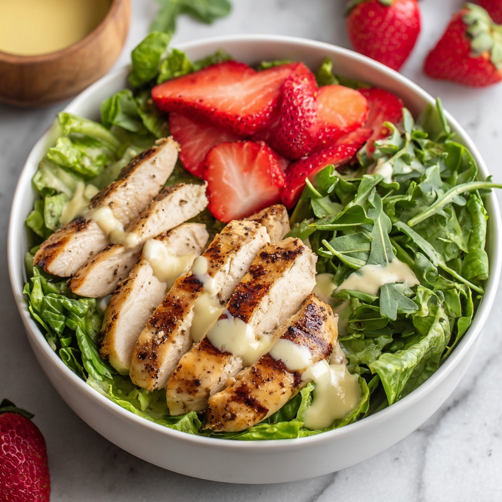 Strawberry Chicken Salad with Poppyseed and Raspberry Vinaigrette Recipe - Recipe Image