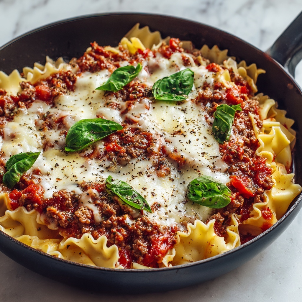 Easy One-Pan Skillet Lasagna Recipe - Recipe Image