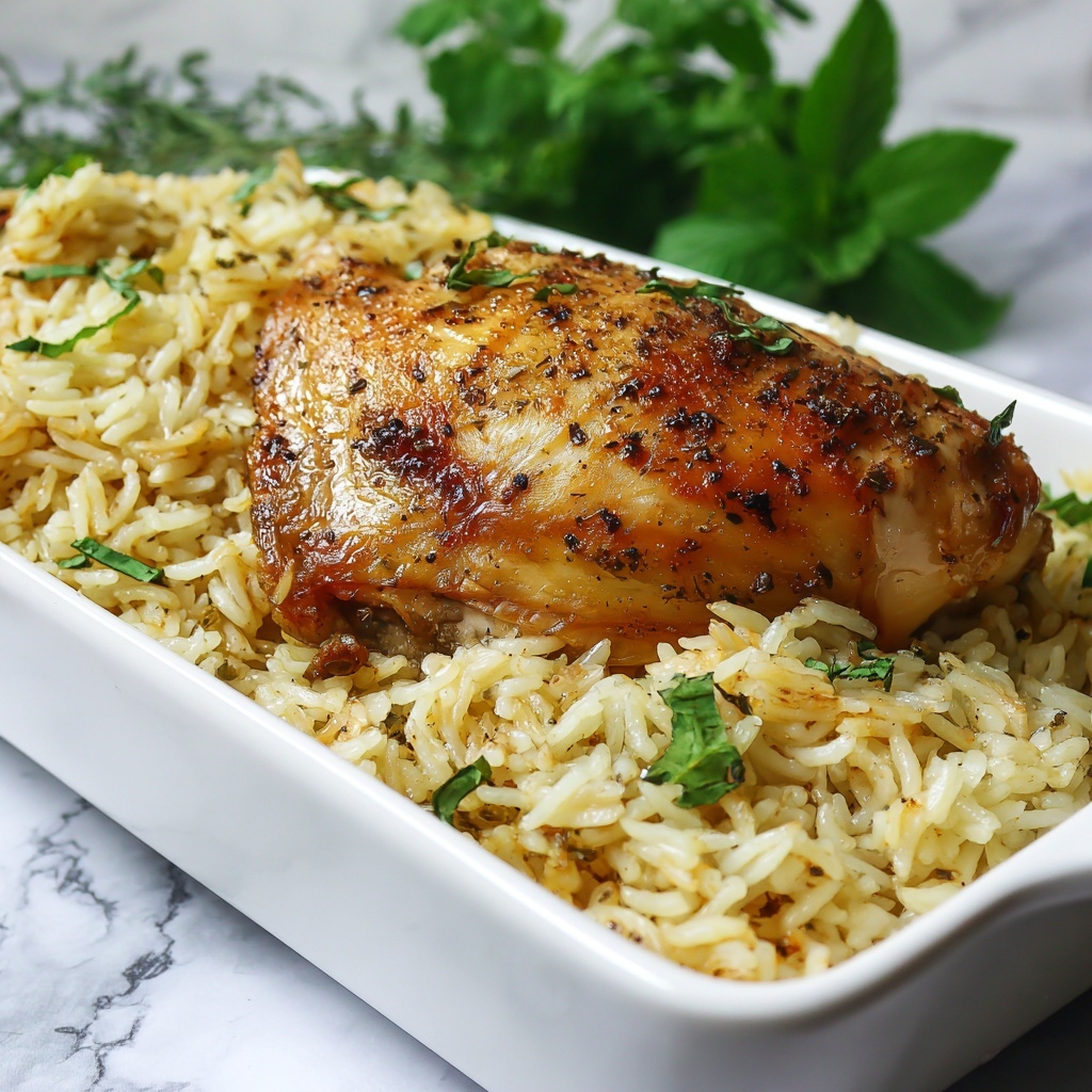 Oven-Baked Chicken and Rice Recipe - Recipe Image