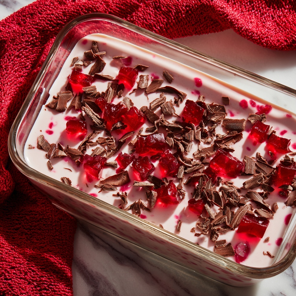 Cherry Dr. Pepper Cake with Maraschino Cherry Frosting and Chocolate Shavings Recipe - Recipe Image