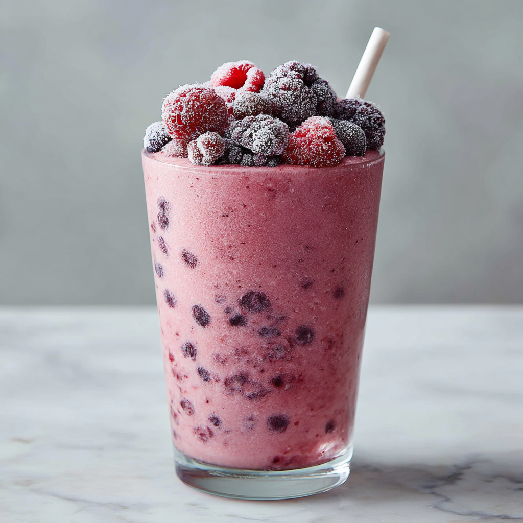 Berry Almond Smoothie: 5-Minute Nourishing Delight Recipe - Recipe Image