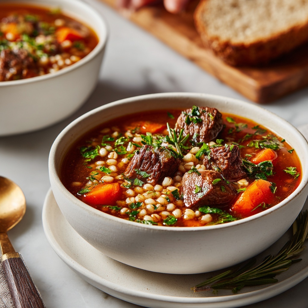 Hearty Beef Barley Soup Recipe - Recipe Image