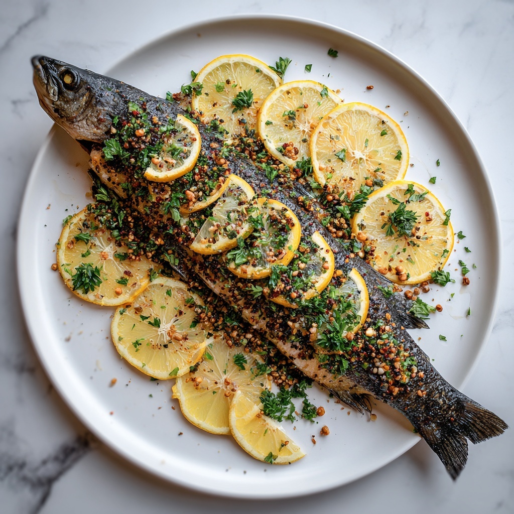 Mediterranean Herb and Lemon Baked Branzino: 5 Savory Secrets Recipe - Recipe Image