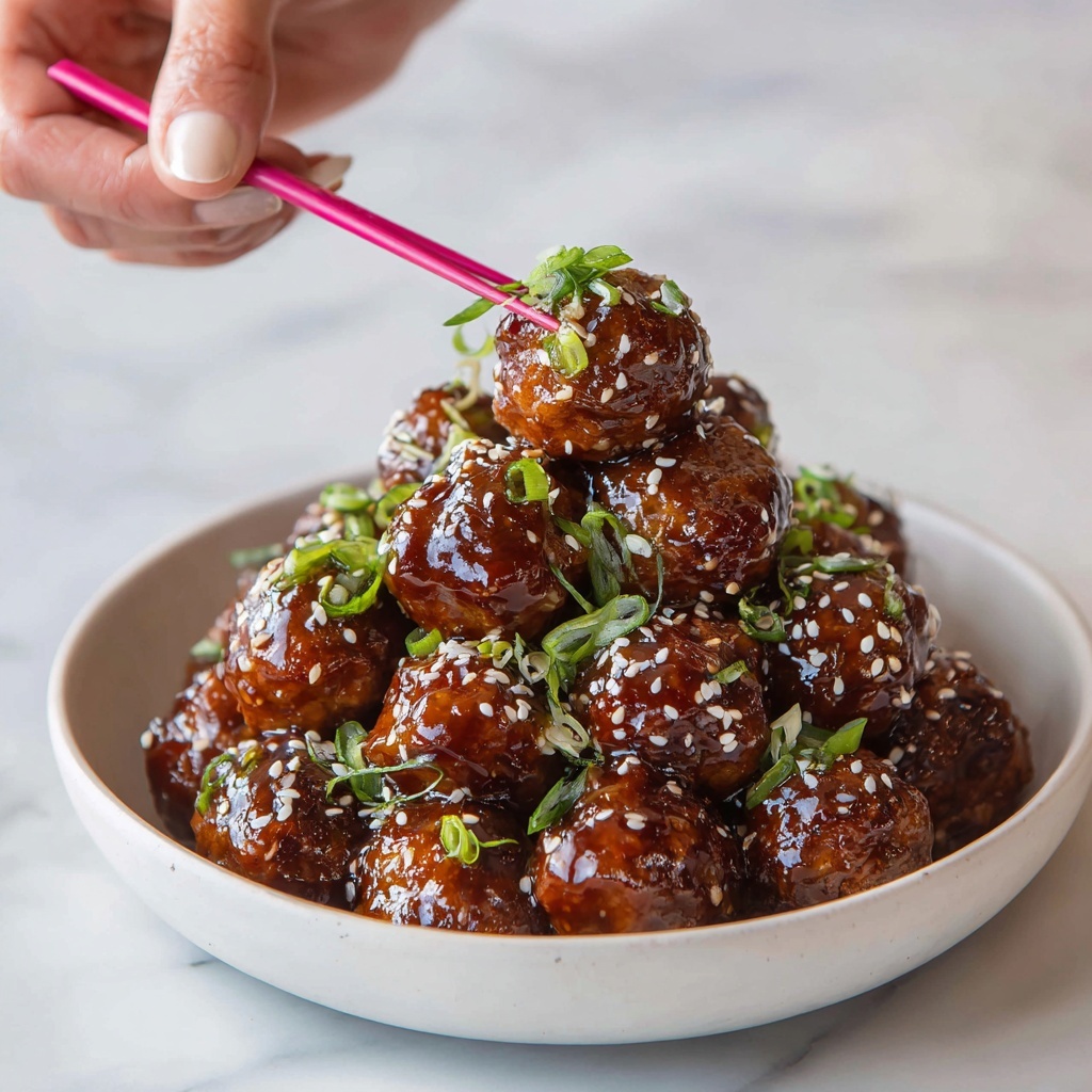 Asian Glazed Turkey Meatballs Recipe - Recipe Image